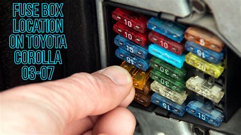 2006 corolla fuse box locations